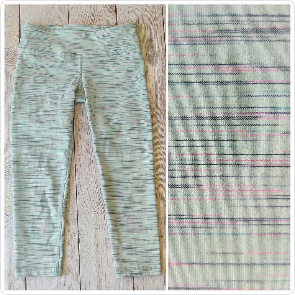 Girls Ivivva by Lululemon pastel space dye capris sz 8